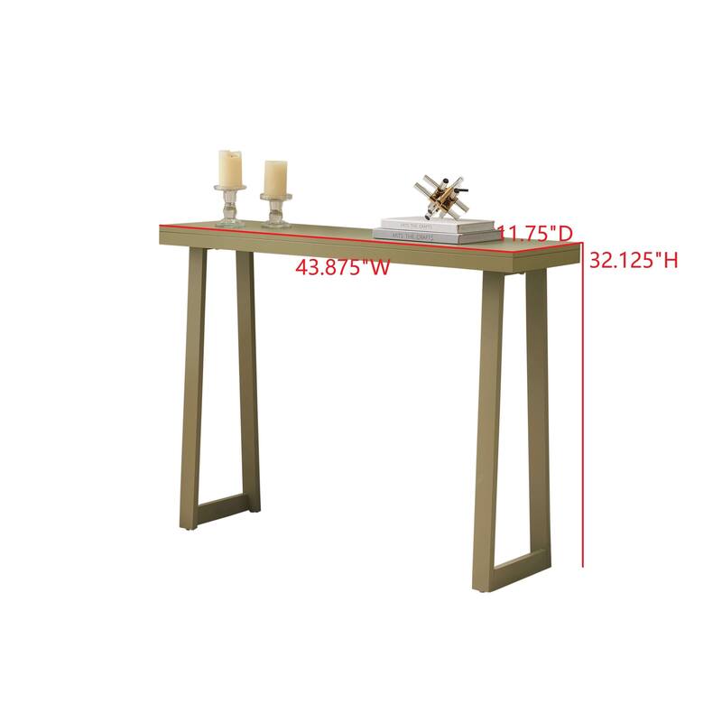 Claude Collection Wood 44" Modern Console Table with Shelf