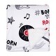 preview thumbnail 5 of 5, Lambs & Ivy Rock Star Musical Instruments White Soft Minky/Faux Shearling Baby Blanket