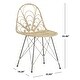 preview thumbnail 11 of 9, SAFAVIEH Madeline Rattan Dining Chair - White Washed - Set of 2 - 22.8" x 19.3" x 33.5" - 23"W x 19"D x 34"H