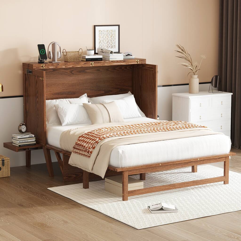 Solid Pine Murphy Cabinet Bed