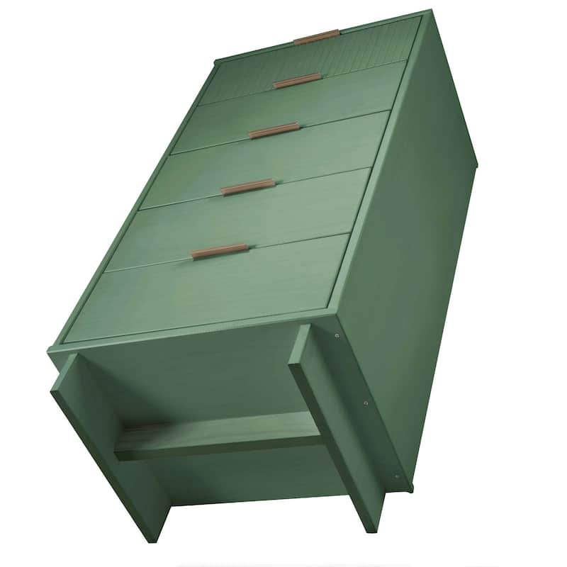 Manhattan Comfort 3-Piece Granville Modern Solid Wood Dresser Chest and Nighstand Set.