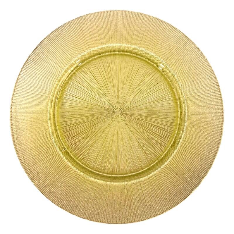 Ritz Glitter Gold Charger Plate - 13"