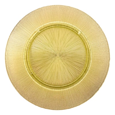 Ritz Glitter Gold Charger Plate - 13"
