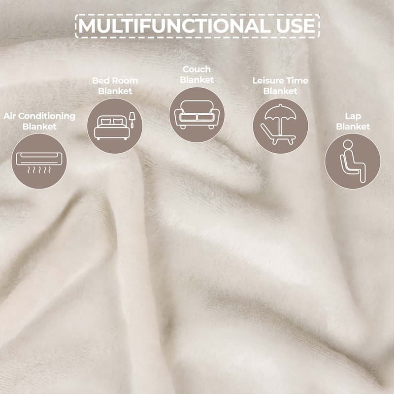 Superior Fleece Plush Medium Weight Soft Fluffy Decorative Blanket