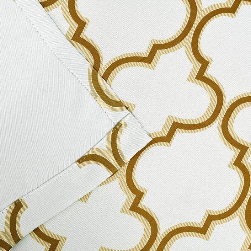 Superior Bohemian Trellis Room Darkening Grommet Curtain Panel - (Set of 2)