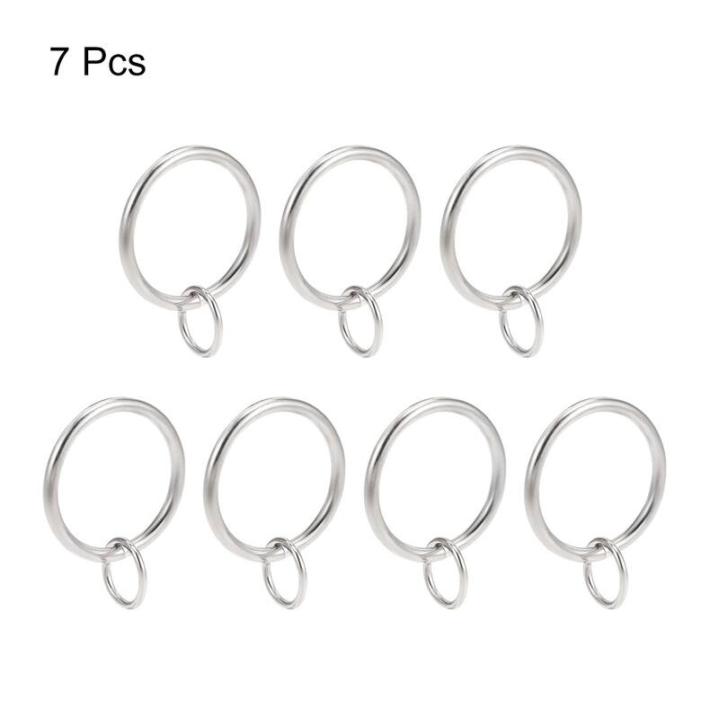 Curtain Ring Metal Drapery Rings for Curtain Rods, 7 Pcs
