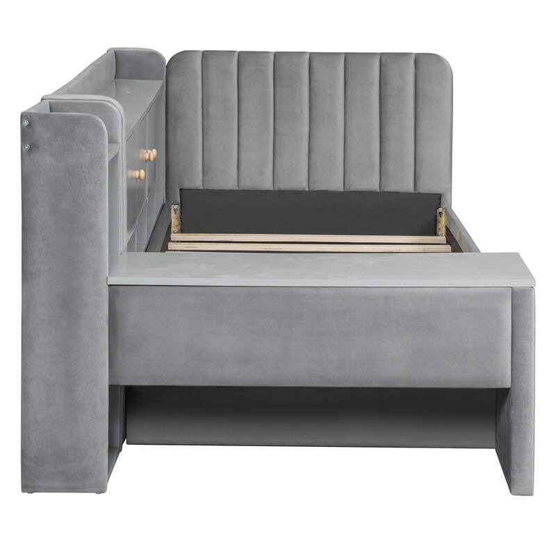 Twin Size Upholstered Daybed with Drawers