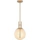 preview thumbnail 2 of 3, Orbit 1-Light Bronze Gold Pendant Light