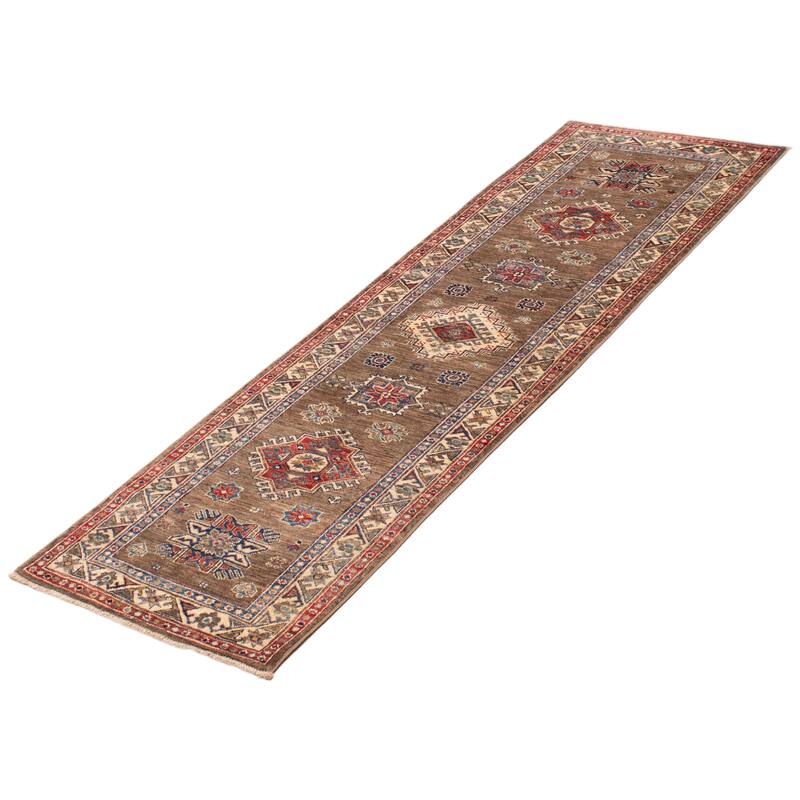 ECARPETGALLERY Hand-knotted Aryana Taupe Wool Rug - 2'6 x 7'10