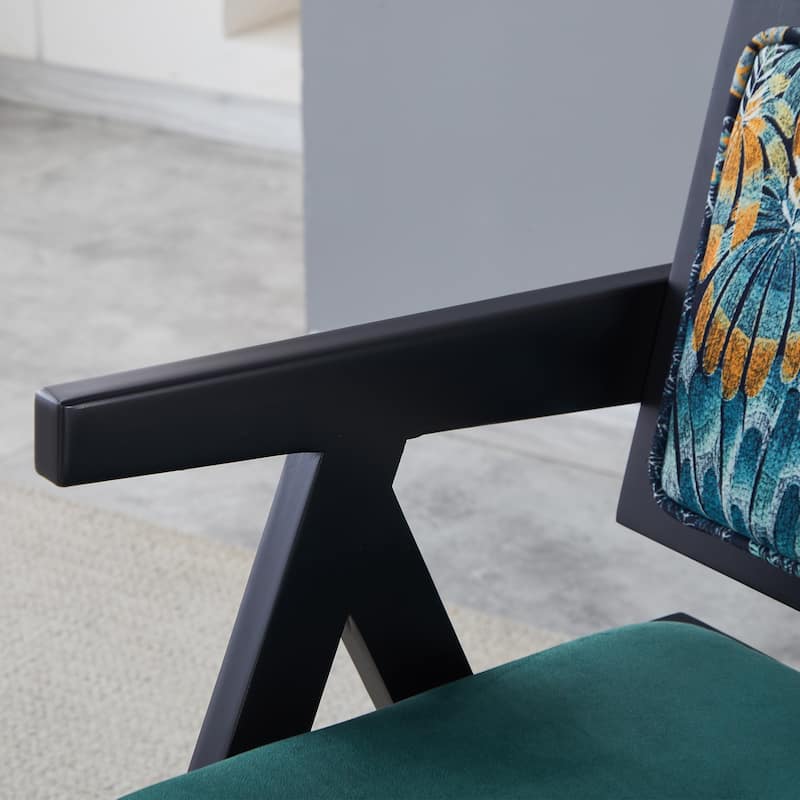 Armrest Solid Wood Dining Chair, Living Room Chair