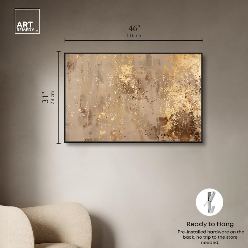 Gilded Dust Canvas by Art Remedy