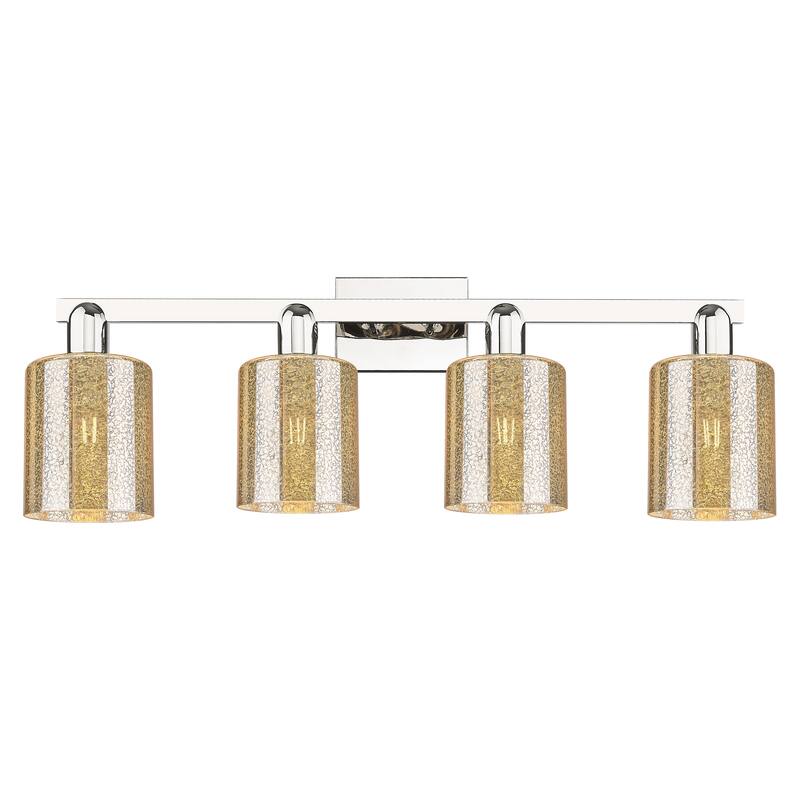 Innovations Lighting Endless Possibilities Arcadia - Cobbleskill - 4 Light 32" Bath Vanity Light - Mercury/Polished Nickel