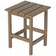 preview thumbnail 64 of 71, POLYTRENDS Laguna HDPE Eco-Friendly Outdoor Square Patio Side Table Weathered Wood