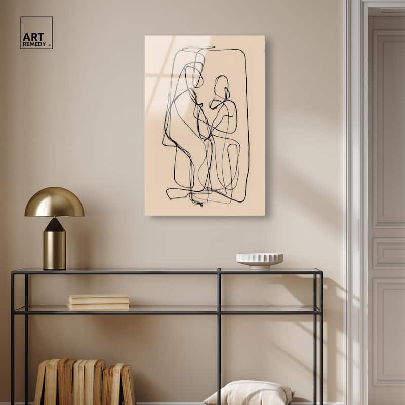 Embrace of Lines II Acrylic by Art Remedy, Ready to Hang