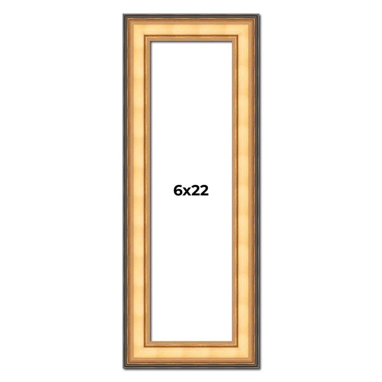 6x22 Frame Gold Plein Aire Solid Wood Picture Frame Width 2 Inches |
