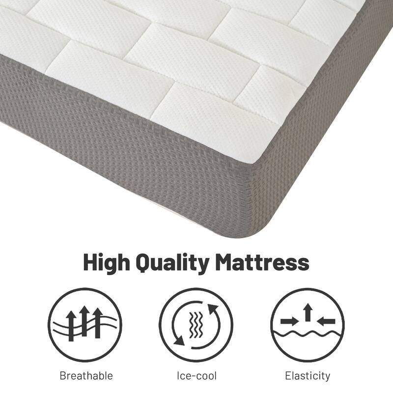 Onetan, 7-Inch Medium Firm High Density Foam Mattress, Comfortable Mattress for Cooler Sleep, Zippered and Washable Cover