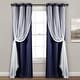 preview thumbnail 97 of 146, Lush Decor Grommet Sheer Panel Pair with Insulated Blackout Lining