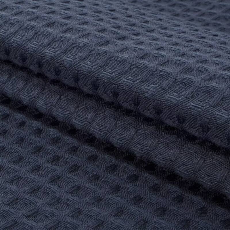 No Hook Waffle Weave Shower Curtain with Snap-in Liner