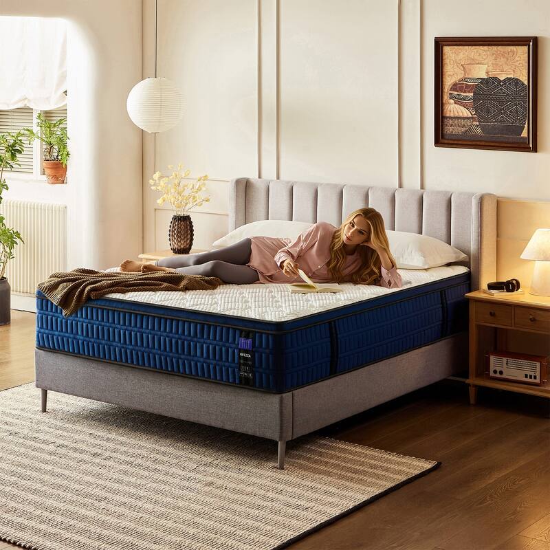 14 inch Hybrid Mattress Medium-Firm Gel Memory Foam Fiberglass-Free