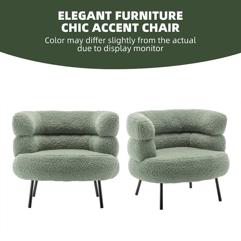 XINMICS Modern Accent Chair Upholstered Armchair for Living Room, Bedroom