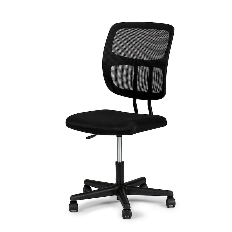 Poundex Adjustable Height Office Chair in Black Mesh Material - N/A