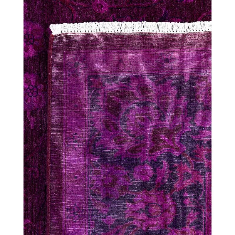 Fine Vibrance One-of-a-Kind Hand-Knotted Area Rug - Pink, 6' 2" x 9' 3" - 6' 2" x 9' 3"