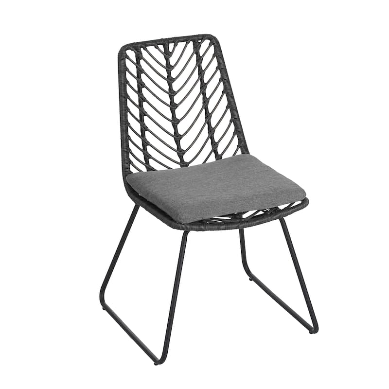 Berrien Outdoor Wicker Outdoor Chairs with Cushion by Christopher Knight Home