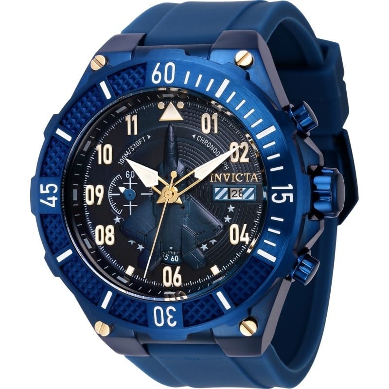 Invicta Men's 39893 Aviator Quartz Multifunction Blue Dial Watch