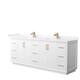 Option White, Bronze Trim, Carrara Cultured Marble Top