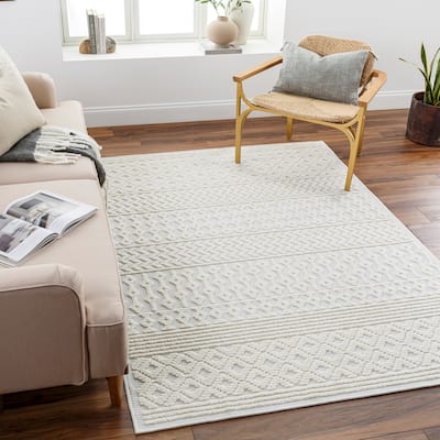 Livabliss Engton Chevron Stripe Machine Washable Area Rug