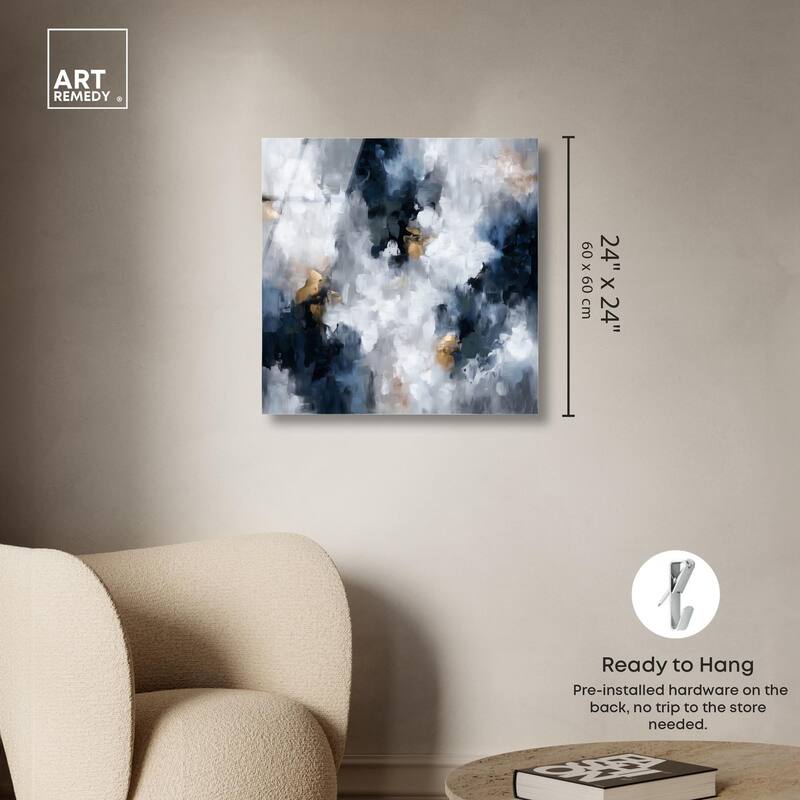 Midnight and Ivory I Acrylic by Art Remedy, Ready to Hang