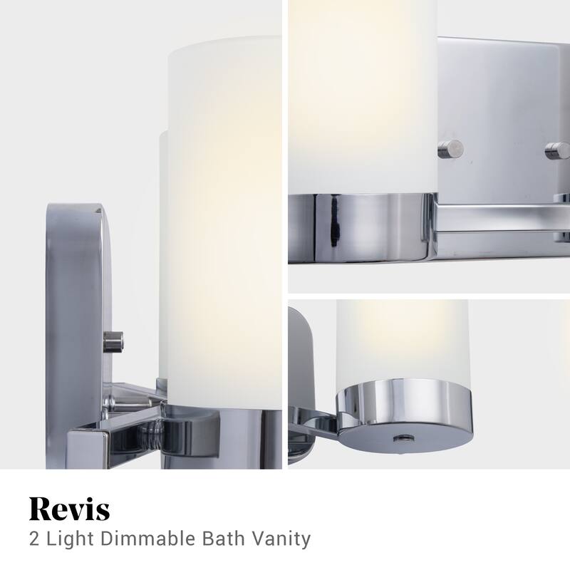 Brio Lighting Revis 2 - Light Dimmable Bathroom Vanity Light