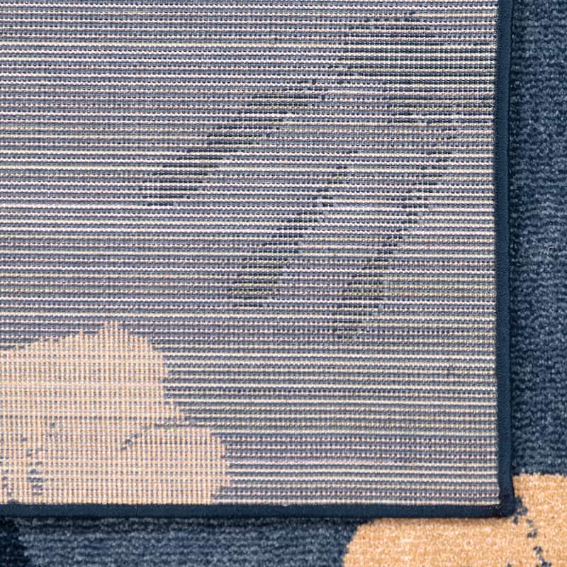 Orian Rugs Playroom Handprints Blue Stain Resistant Kids Area Rug