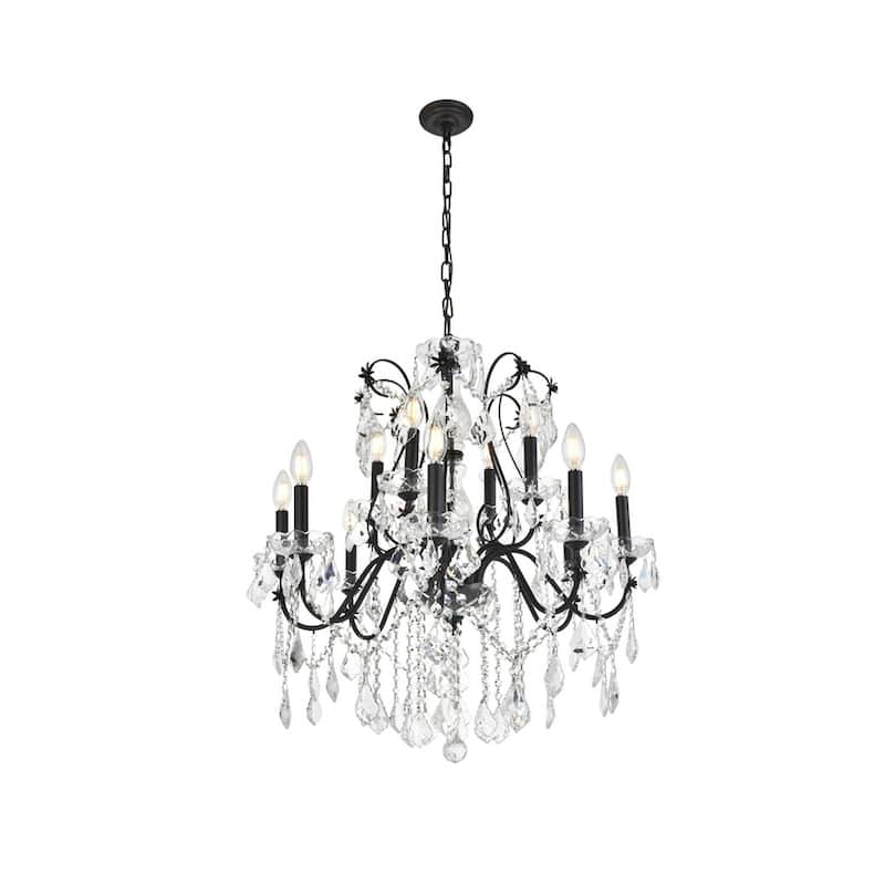 Fleur Illumination 12 light Dark Bronze Chandelier
