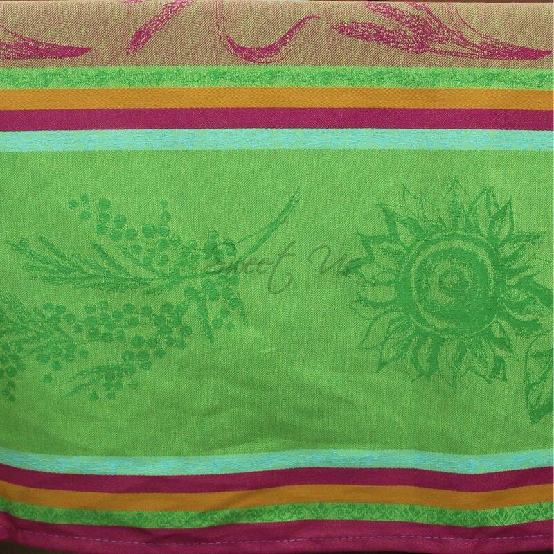 Wipeable French Spill Resistant Bayonne Jacquard Tablecloth