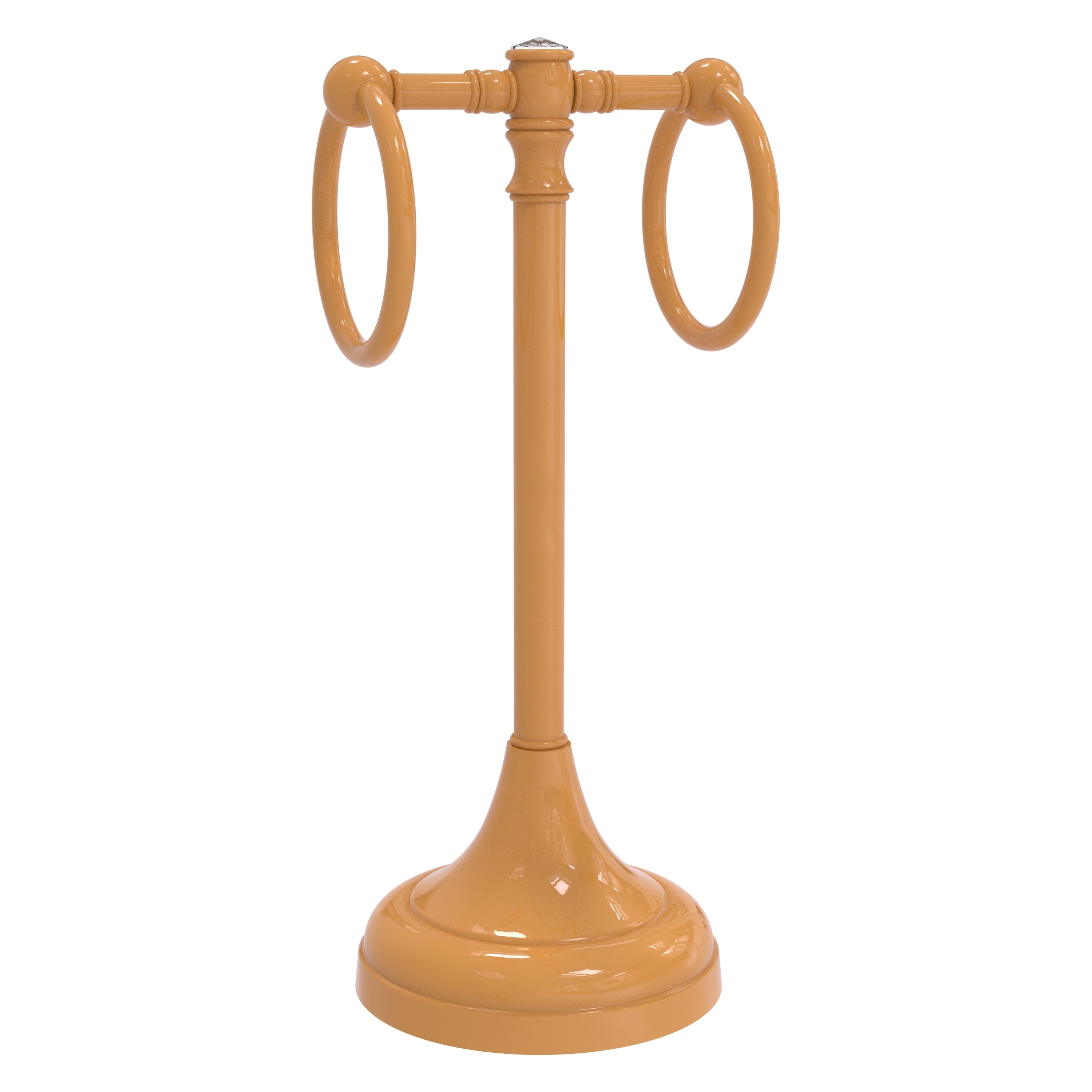 Allied Brass Carolina Crystal Collection 2 Ring Guest Towel Stand