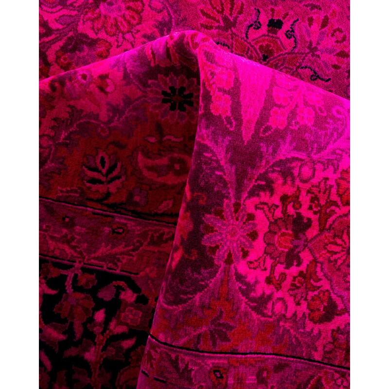 Contemporary Overdyed Wool Hand Knotted Square Area Rug - 6' 0" x 6' 8"