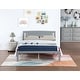 preview thumbnail 2 of 6, Slat Bed Frame Platform Bed for Full Mattress - Grey