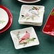 preview thumbnail 5 of 3, Certifed International Holly And Vines Set of 4 Canape/Luncheon/Appetizer Plates 6" Assorted Designs - 6 L x 6 W x 1 H