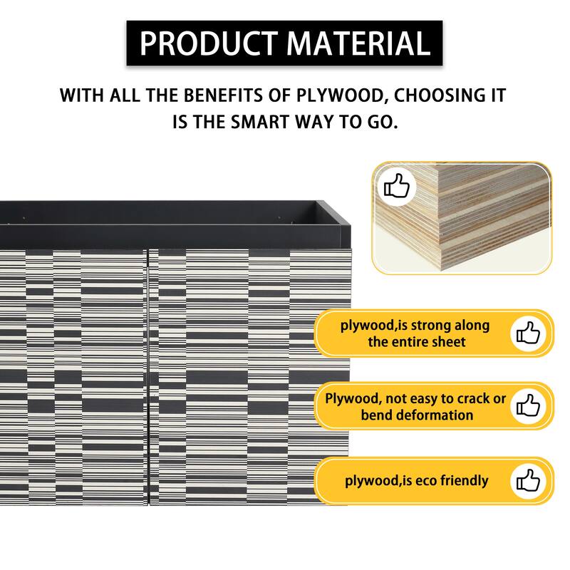 24'' Floating Wall-Mounted Bathroom Vanity With Ceramics Sink & Soft-Close Cabinet Door