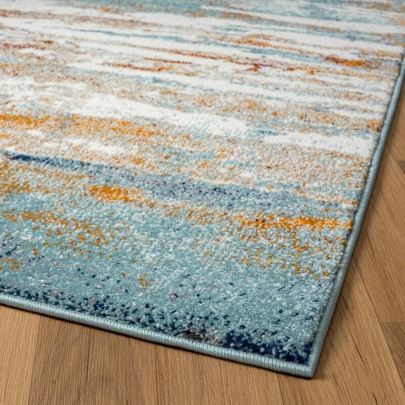 Luxe Weavers Beverly Collection Multicolor 8x10 Abstract Area Rug - 8' x 10'/Surplus