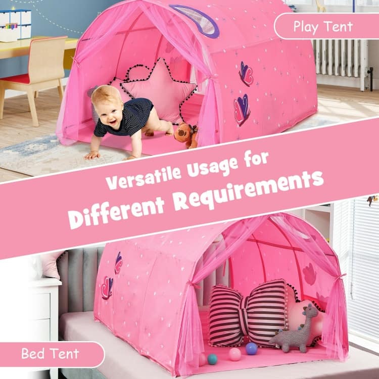 Kids Galaxy Starry Sky Dream Portable Play Tent with Double Net Curtain - 57" (L) x 40" (W) x 32.5" (H)