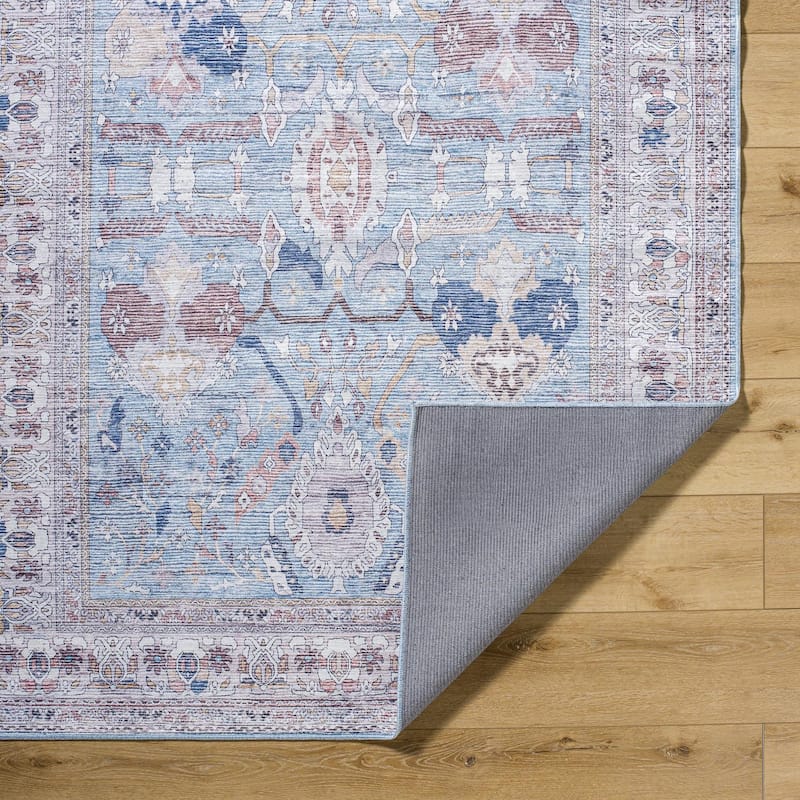 Livabliss Traditional Georgina Floral & Botanical Washable Area Rug