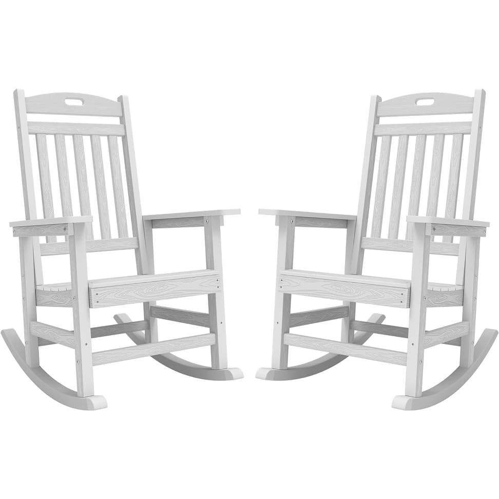 WINSOON All Weather Outdoor Rocking Chair, Set of 2