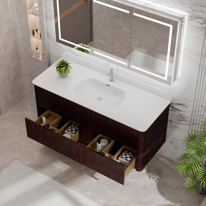 Modland 48" Fluted Floating Vanity with Sink - 48 inch