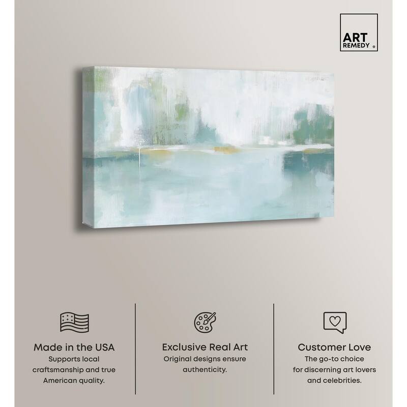 Mirrored Aqua Dream I Canvas by Art Remedy, Gallery Wrapped