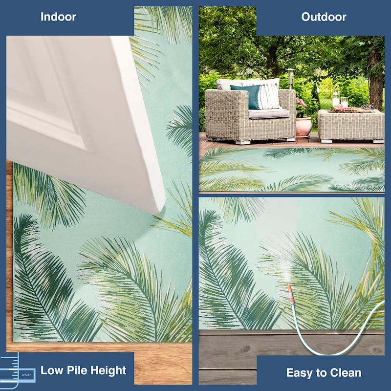 Liora Manne Marina Palm Border Indoor/Outdoor Rug
