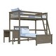 preview thumbnail 11 of 22, Max and Lily L Shaped Twin over Twin Bunk Bed with Desk