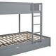 preview thumbnail 12 of 10, Full-Over-Full Bunk Bed with Twin size Trundle, Storage and Desk