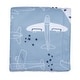 preview thumbnail 6 of 6, Bedtime Originals Little Aviator Blue/White Airplane Soft Fleece Baby Blanket